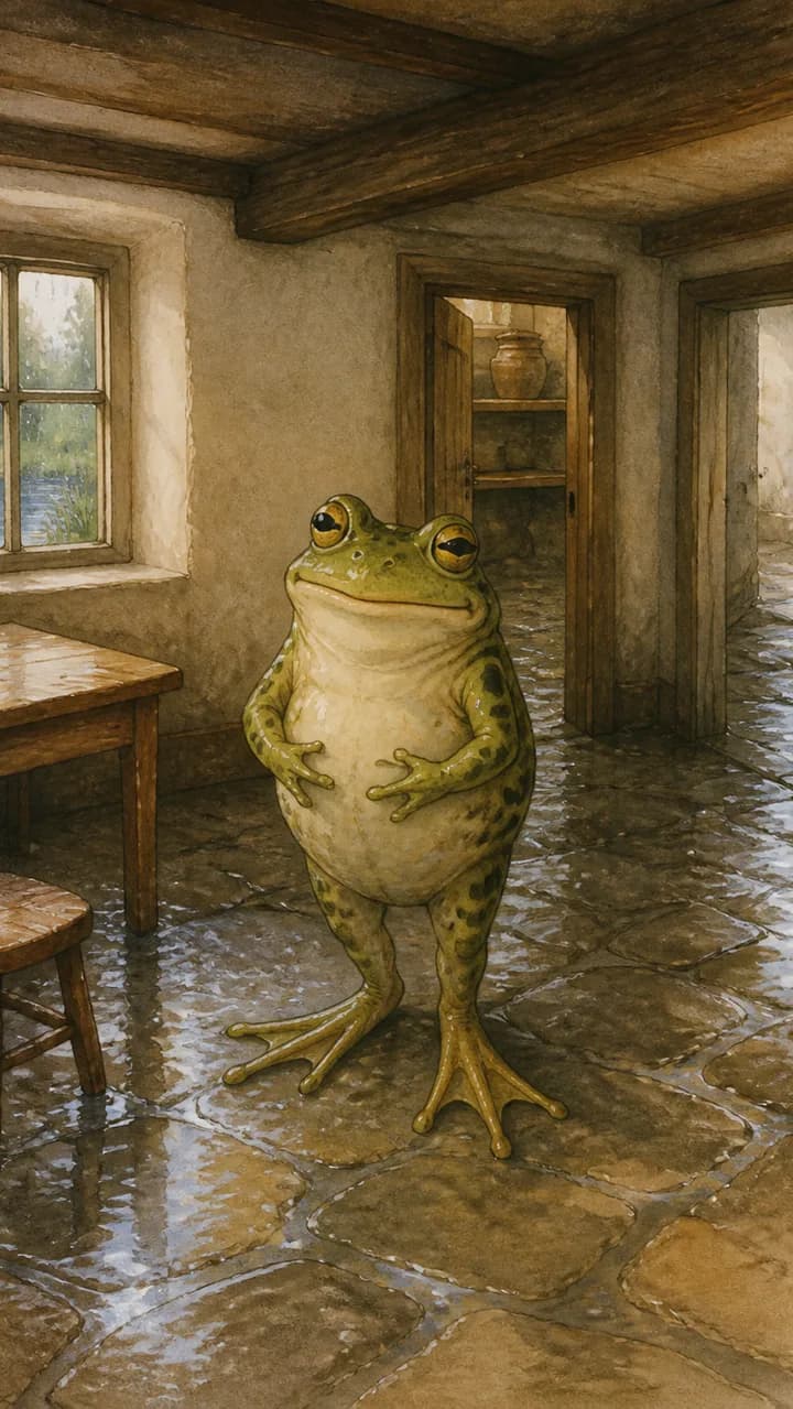 Cover illustration for The Tale of Mr. Jeremy Fisher
