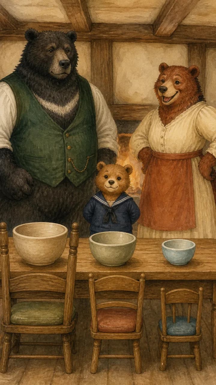 Cover illustration for The Story of the Three Bears