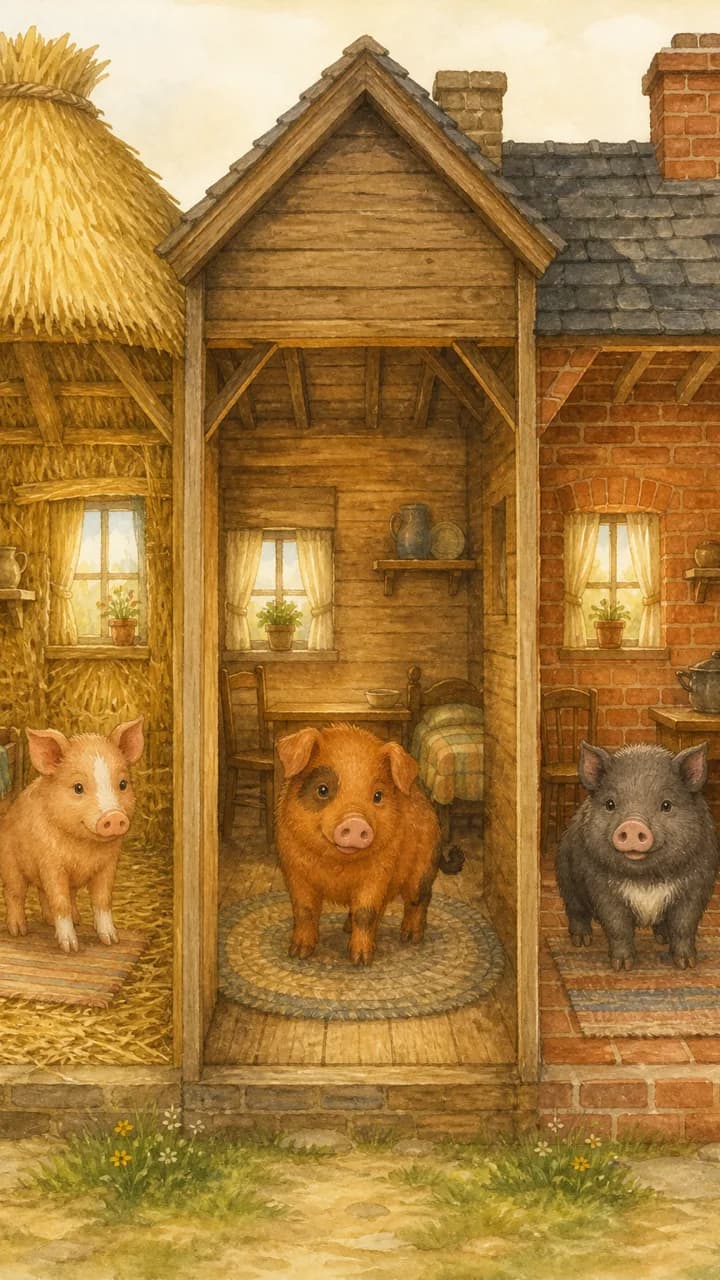 Cover illustration for The Wise Little Pig