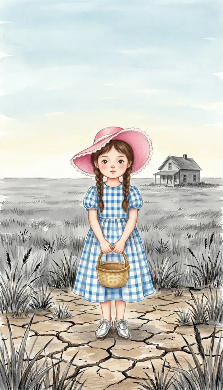 Cover illustration for The Wonderful Wizard of Oz